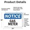 Signmission Gas Meter, 24 in W x Rectangle, Vinyl Decal OS-2PACK-NS-D-1824-L-13014 - alternate 2